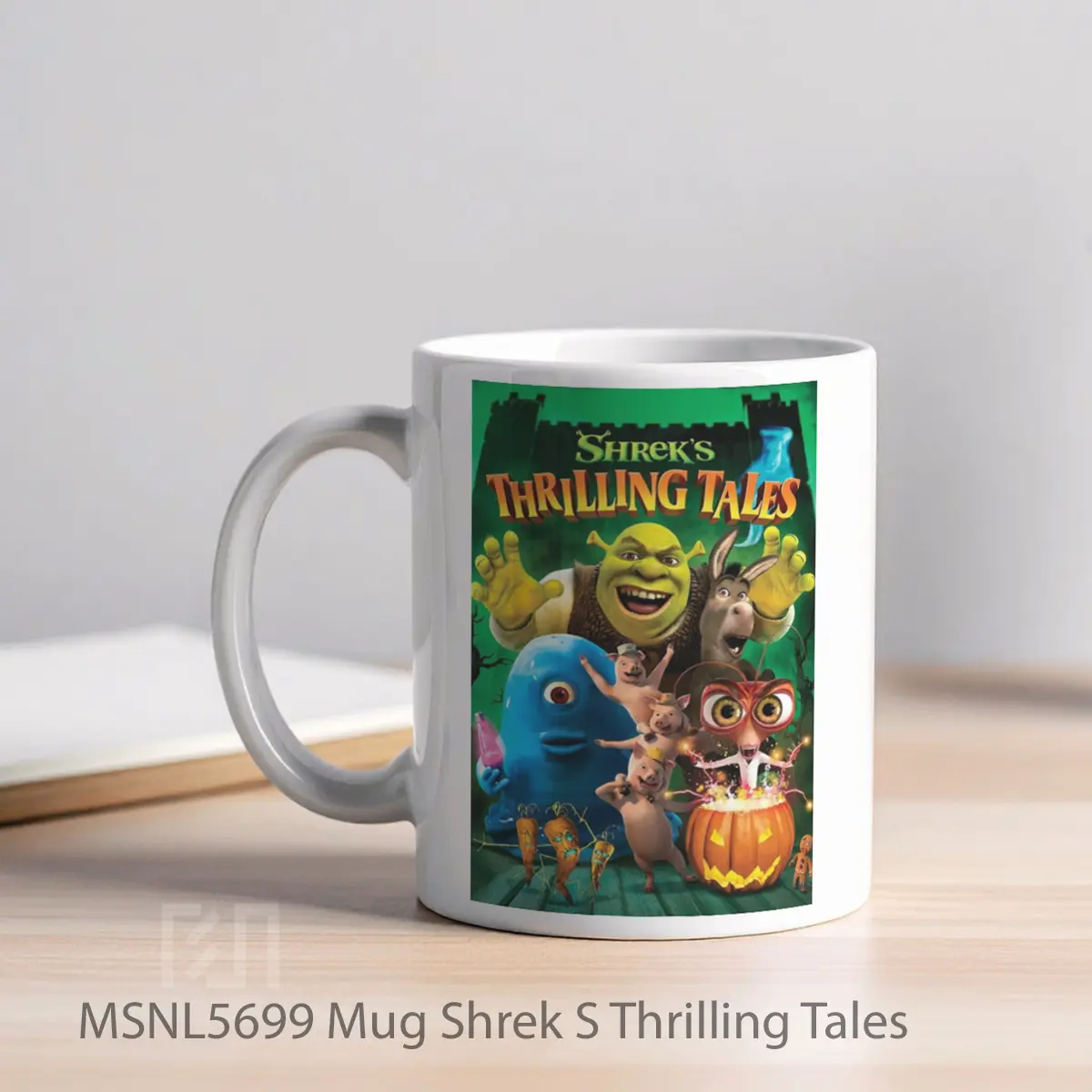 Mug Shrek S Thrilling Tales Gelas Keramik Tema Film MSNL5699 - Tampak Kiri