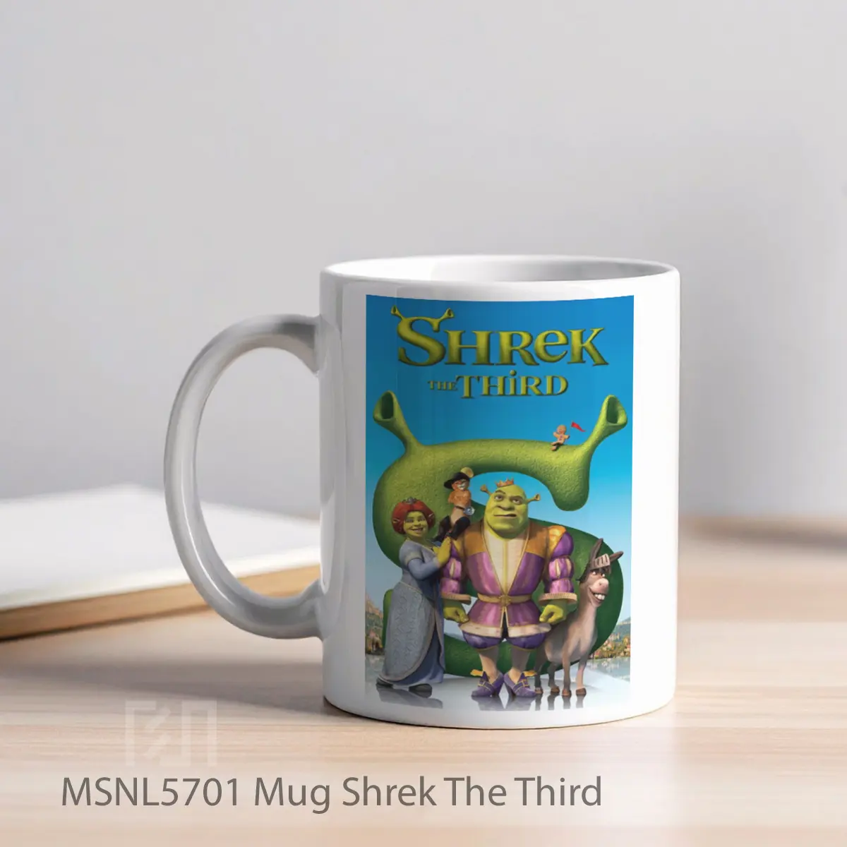 Mug Shrek The Third Gelas Keramik Tema Film MSNL5701 - Tampak Kiri