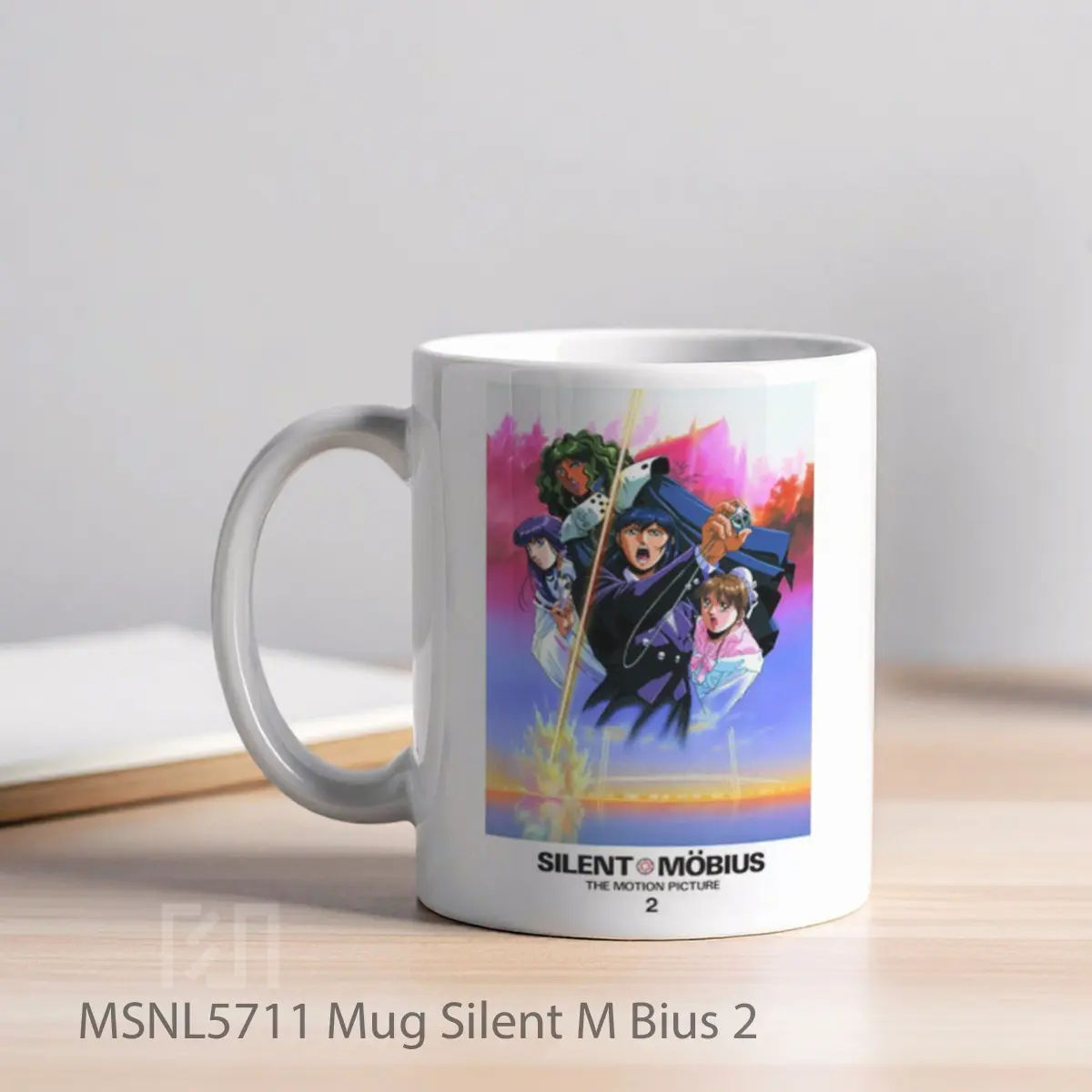 Mug Silent M Bius 2 Gelas Keramik Tema Film MSNL5711 - Tampak Kiri