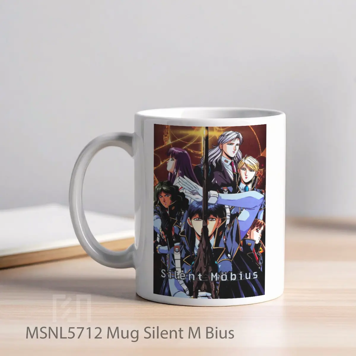 Mug Silent M Bius Gelas Keramik Tema Film MSNL5712 - Tampak Kiri