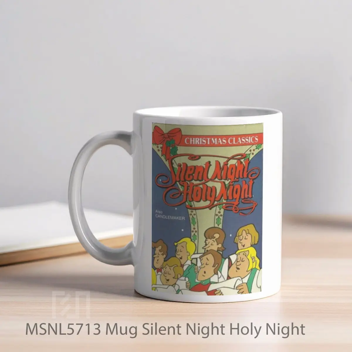 Mug Silent Night Holy Night Gelas Keramik Tema Film MSNL5713 - Tampak Kiri