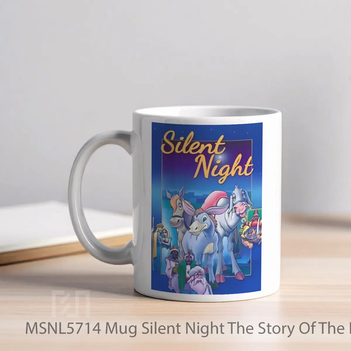 Mug Silent Night The Story Of The First Christmas Gelas Keramik Tema Film MSNL5714 - Tampak Kiri