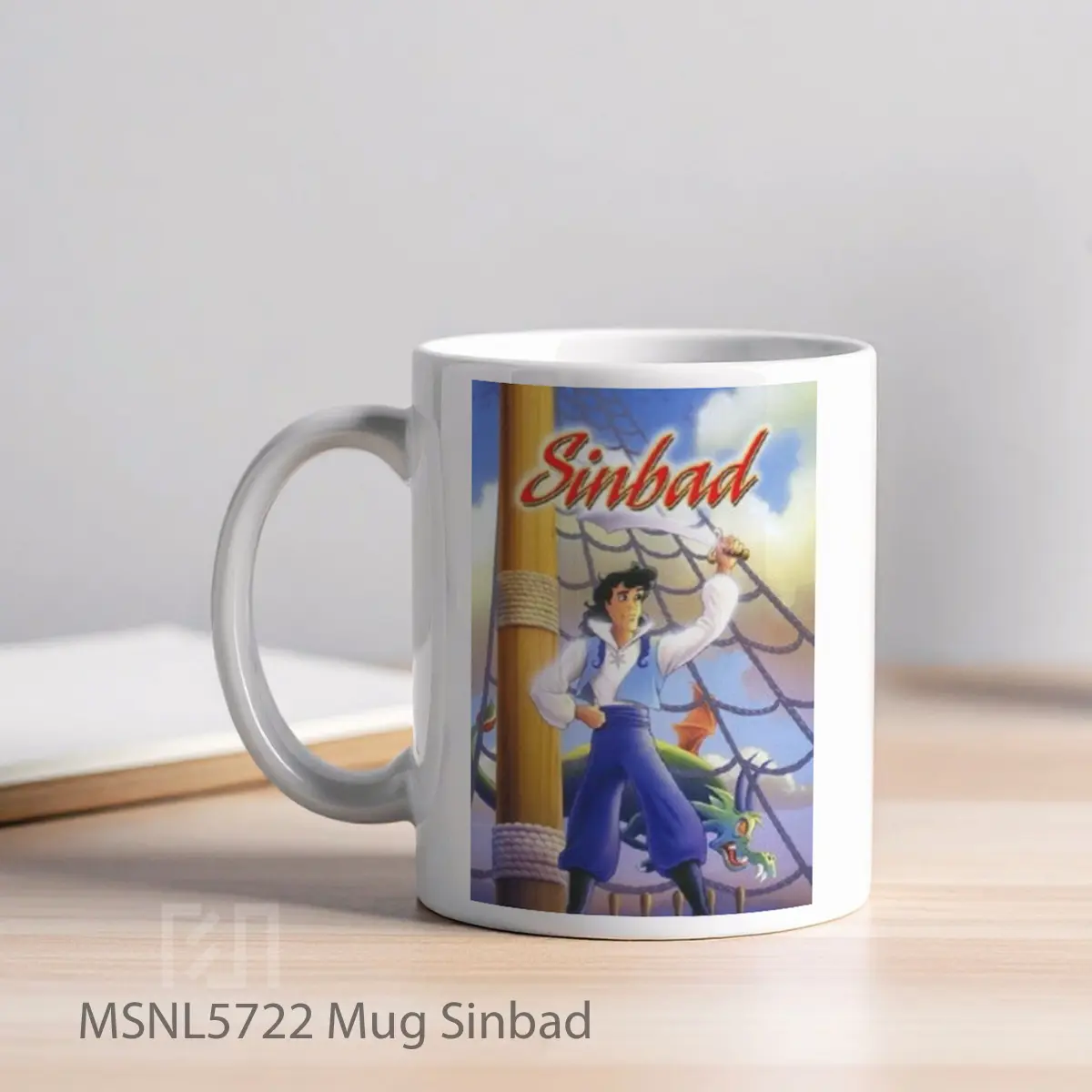 Mug Sinbad Gelas Keramik Tema Film MSNL5722 - Tampak Kiri