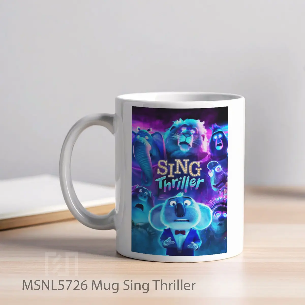 Mug Sing Thriller Gelas Keramik Tema Film MSNL5726 - Tampak Kiri