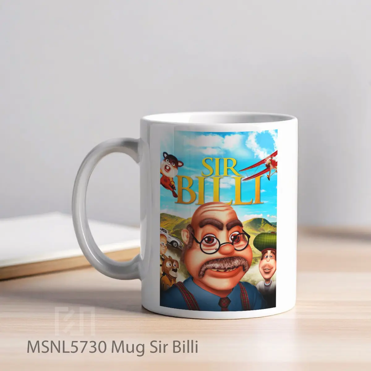 Mug Sir Billi Gelas Keramik Tema Film MSNL5730 - Tampak Kiri