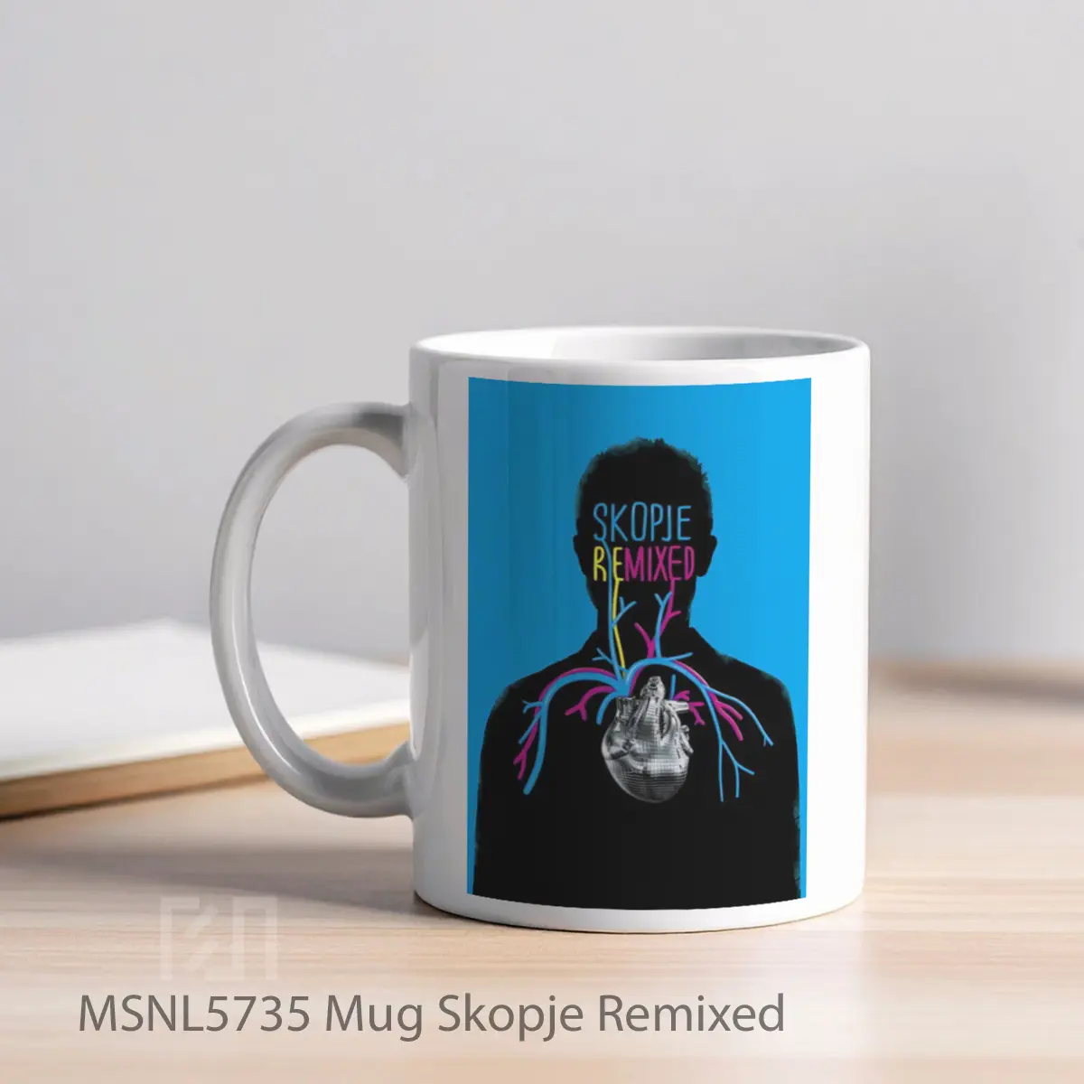 Mug Skopje Remixed Gelas Keramik Tema Film MSNL5735 - Tampak Kiri