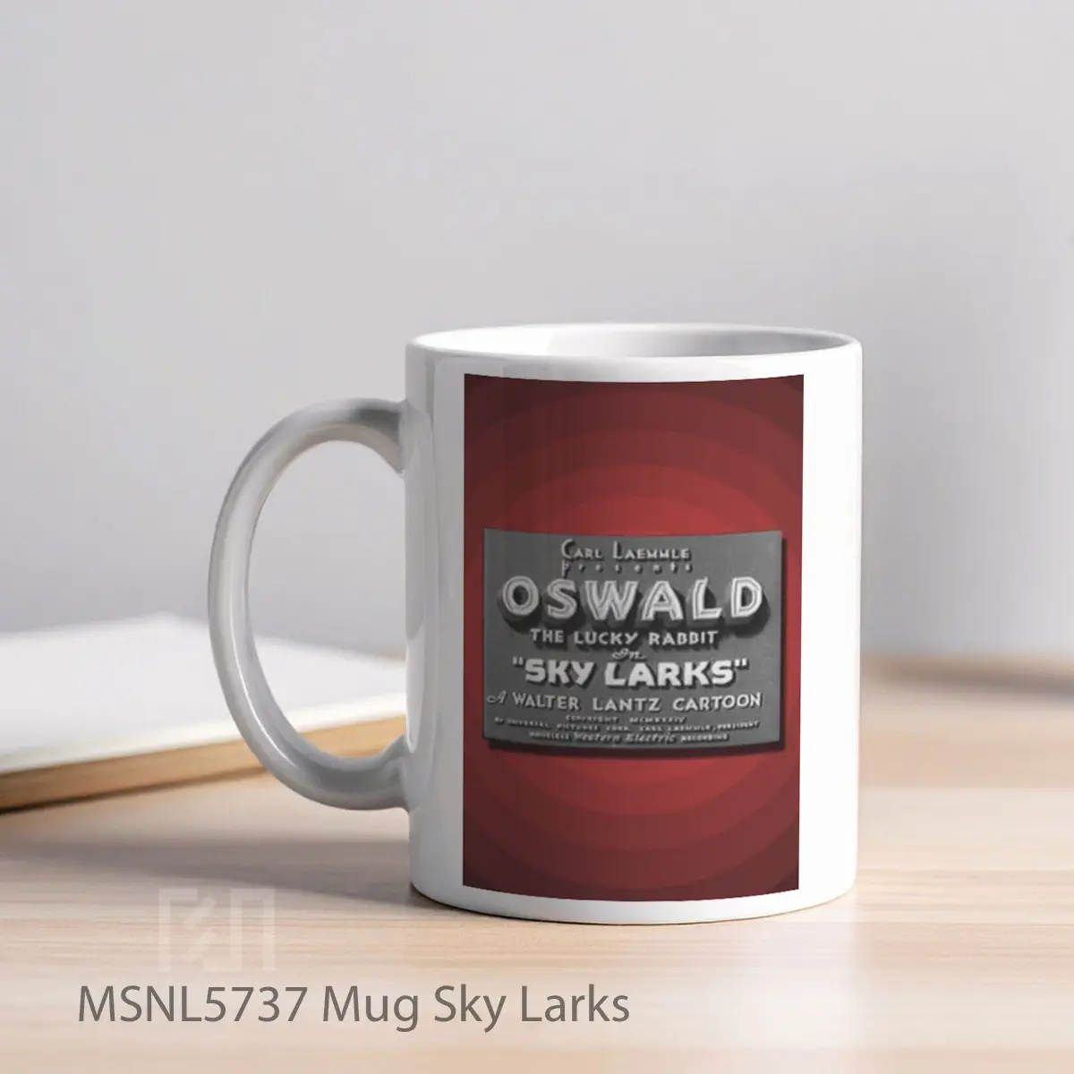 Mug Sky Larks Gelas Keramik Tema Film MSNL5737 - Tampak Kiri