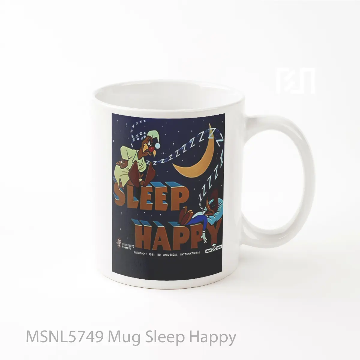 Mug Sleep Happy Gelas Keramik Tema Film MSNL5749