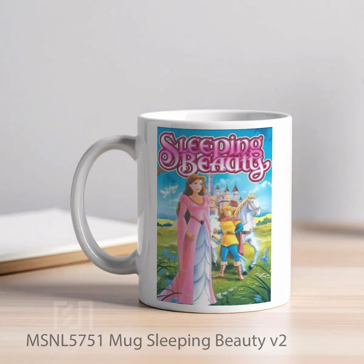 Mug Sleeping Beauty V2 Gelas Keramik Tema Film MSNL5751 - Tampak Kiri