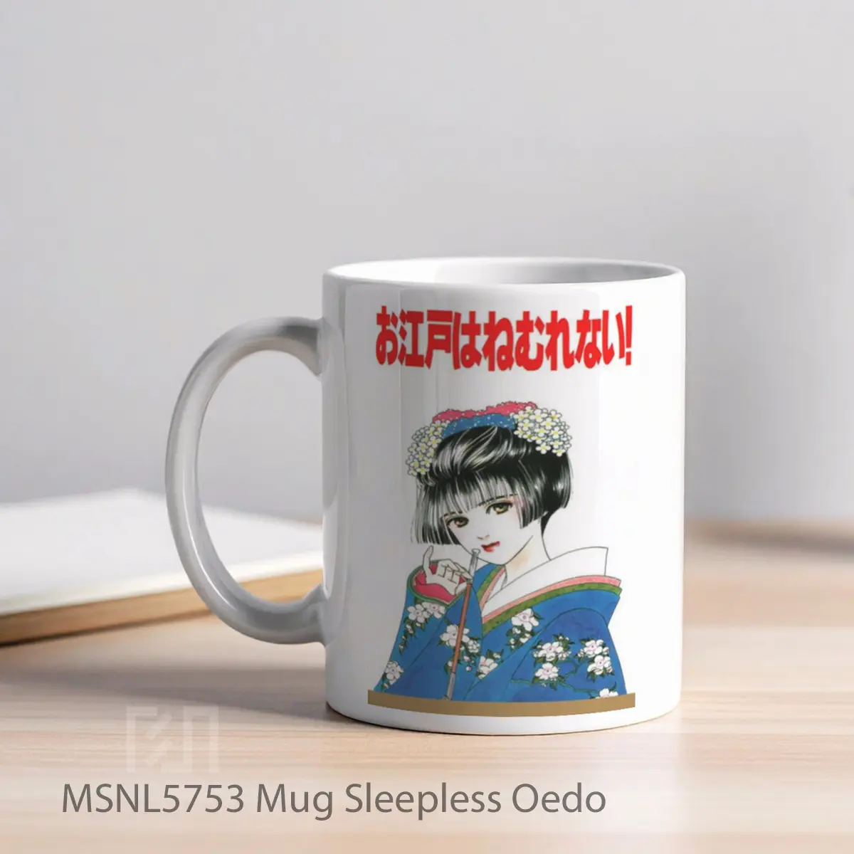 Mug Sleepless Oedo Gelas Keramik Tema Film MSNL5753 - Tampak Kiri