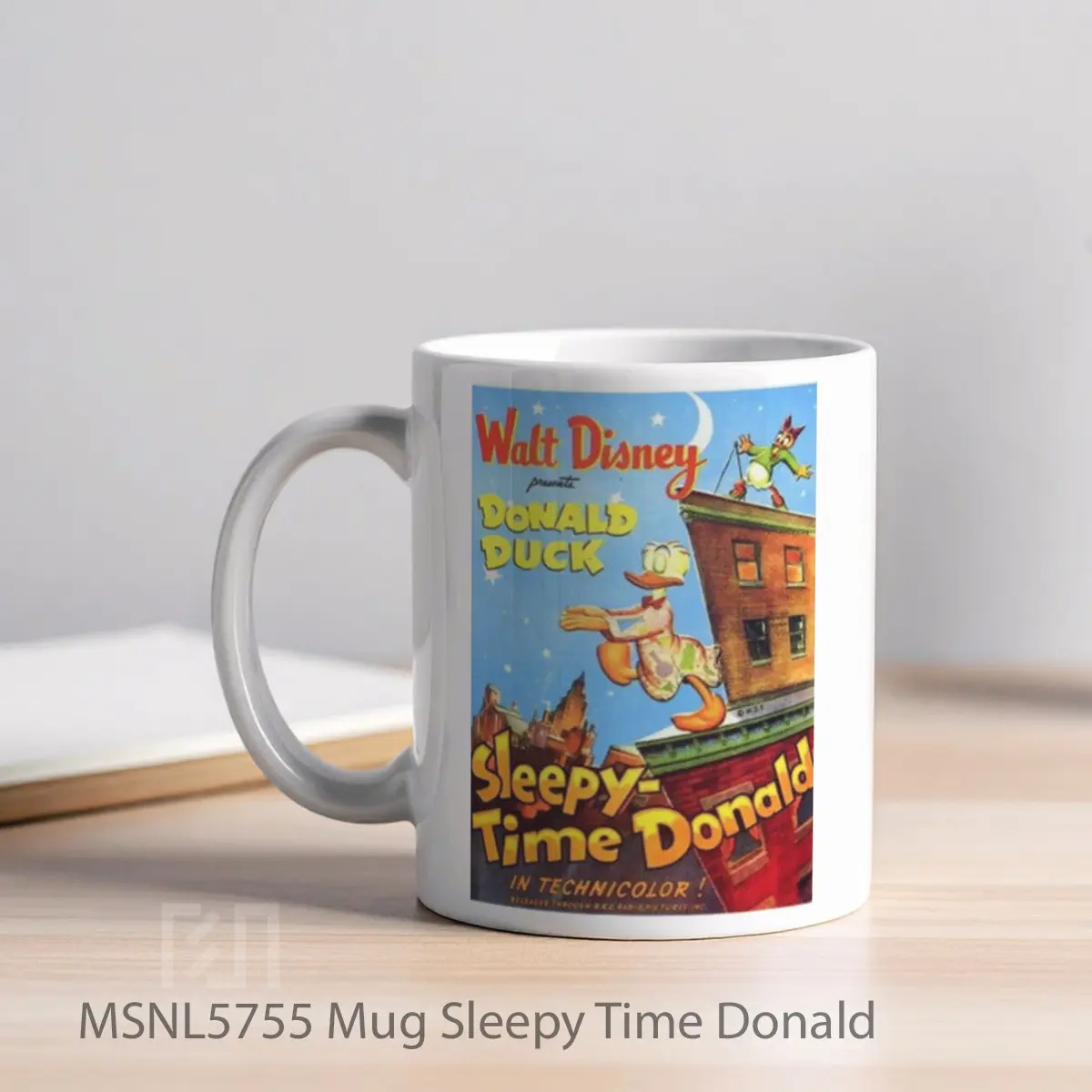 Mug Sleepy Time Donald Gelas Keramik Tema Film MSNL5755 - Tampak Kiri