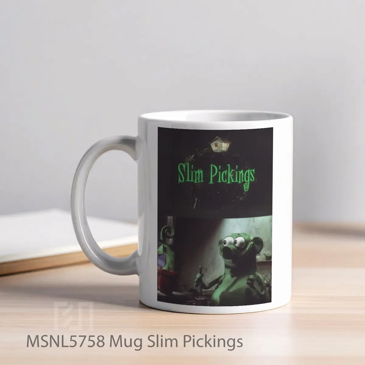 Mug Slim Pickings Gelas Keramik Tema Film MSNL5758 - Tampak Kiri