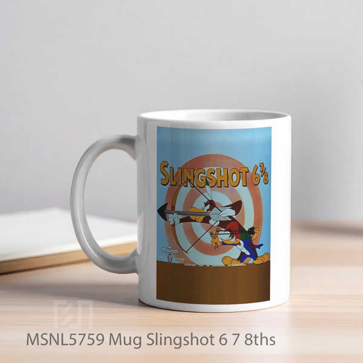 Mug Slingshot 6 7 8ths Gelas Keramik Tema Film MSNL5759 - Tampak Kiri