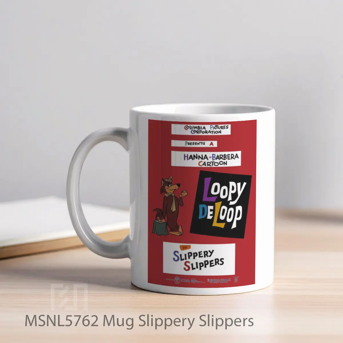 Mug Slippery Slippers Gelas Keramik Tema Film MSNL5762 - Tampak Kiri