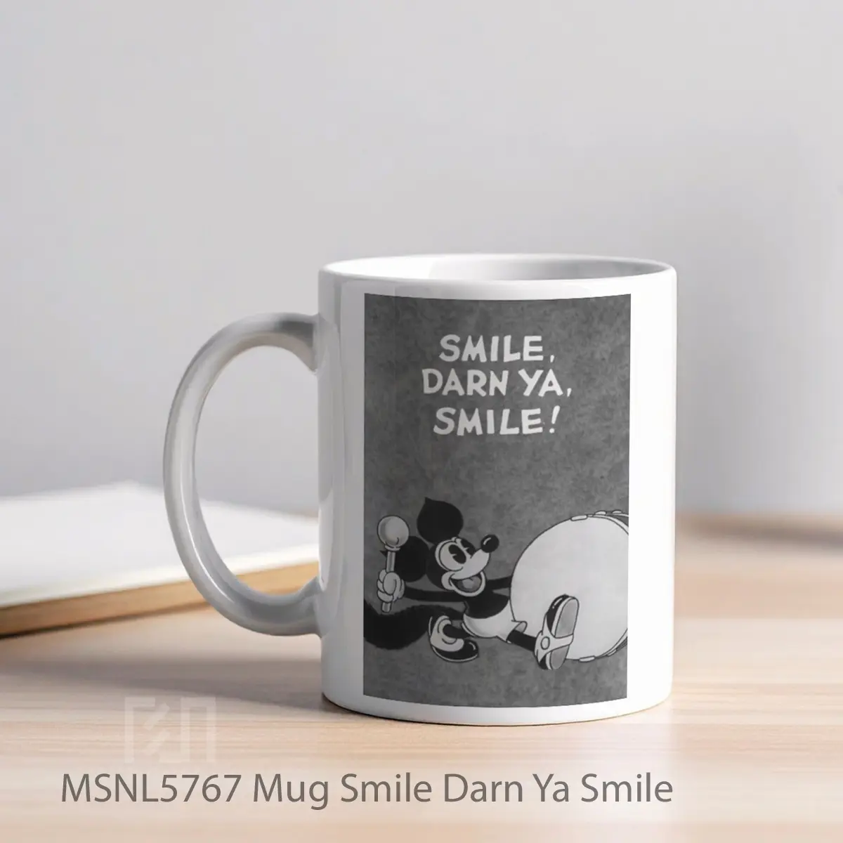 Mug Smile Darn Ya Smile Gelas Keramik Tema Film MSNL5767 - Tampak Kiri