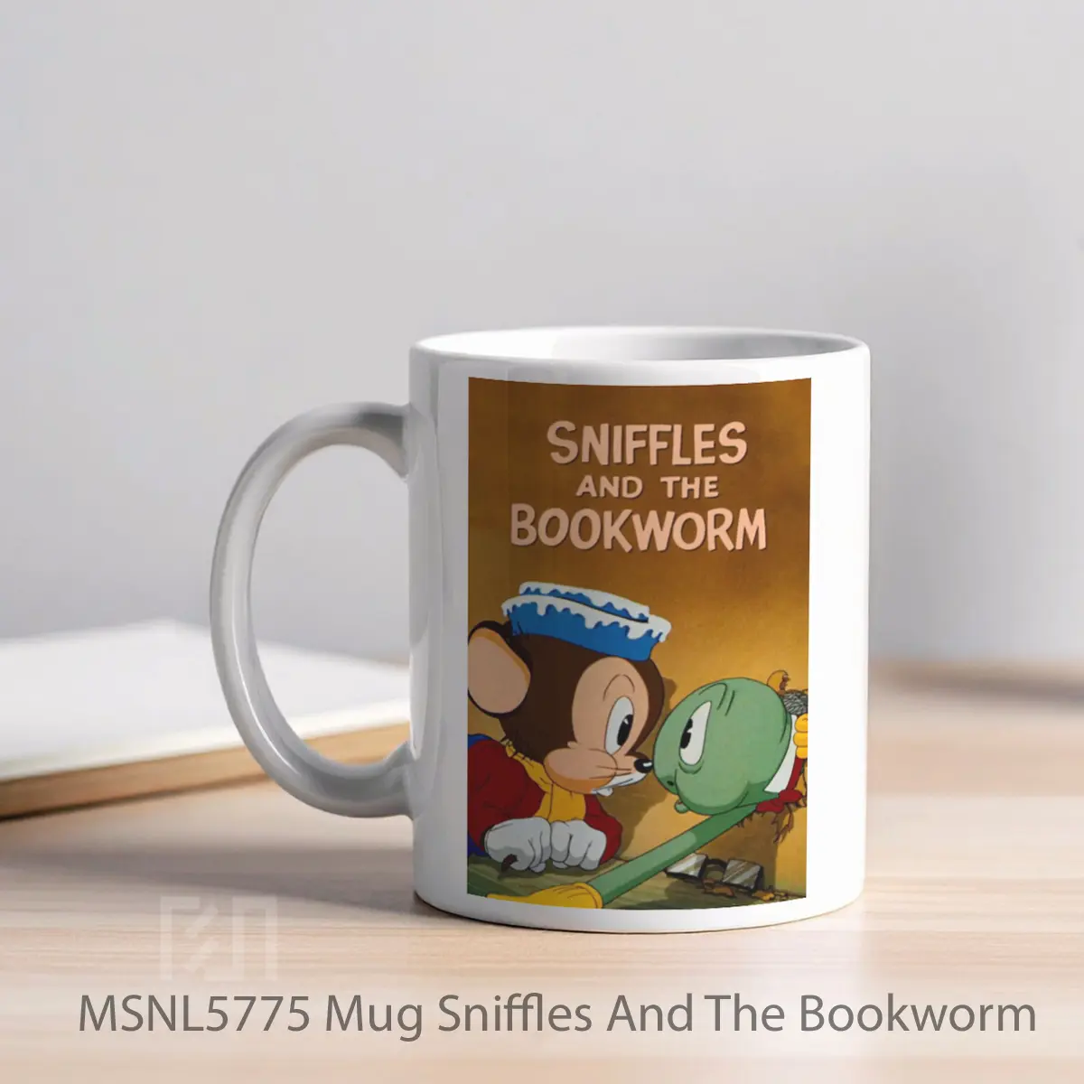 Mug Sniffles And The Bookworm Gelas Keramik Tema Film MSNL5775 - Tampak Kiri