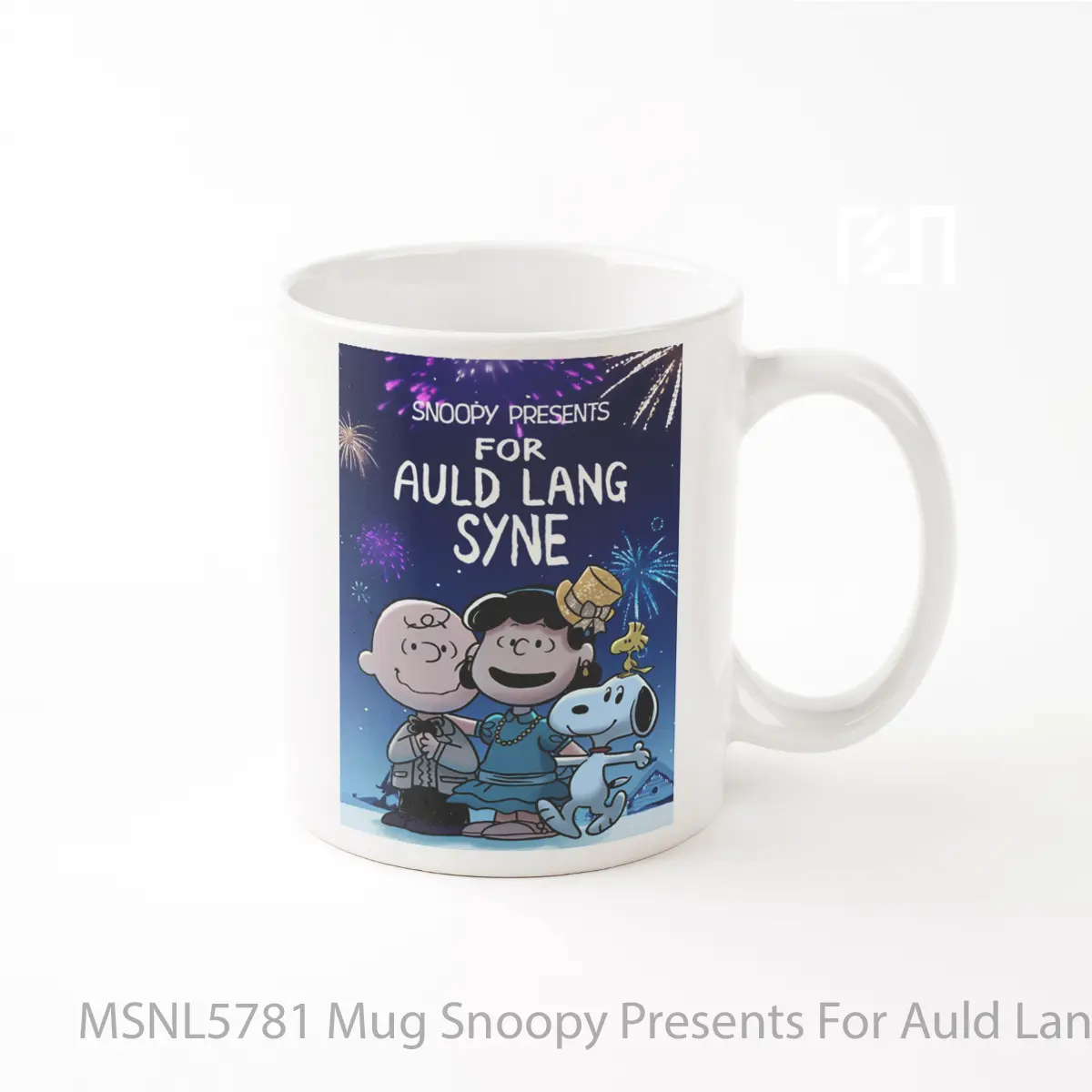 Mug Snoopy Presents For Auld Lang Syne Gelas Keramik Tema Film MSNL5781