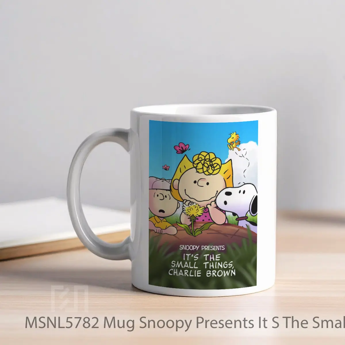Mug Snoopy Presents It S The Small Things Charlie Brown Gelas Keramik Tema Film MSNL5782 - Tampak Kiri