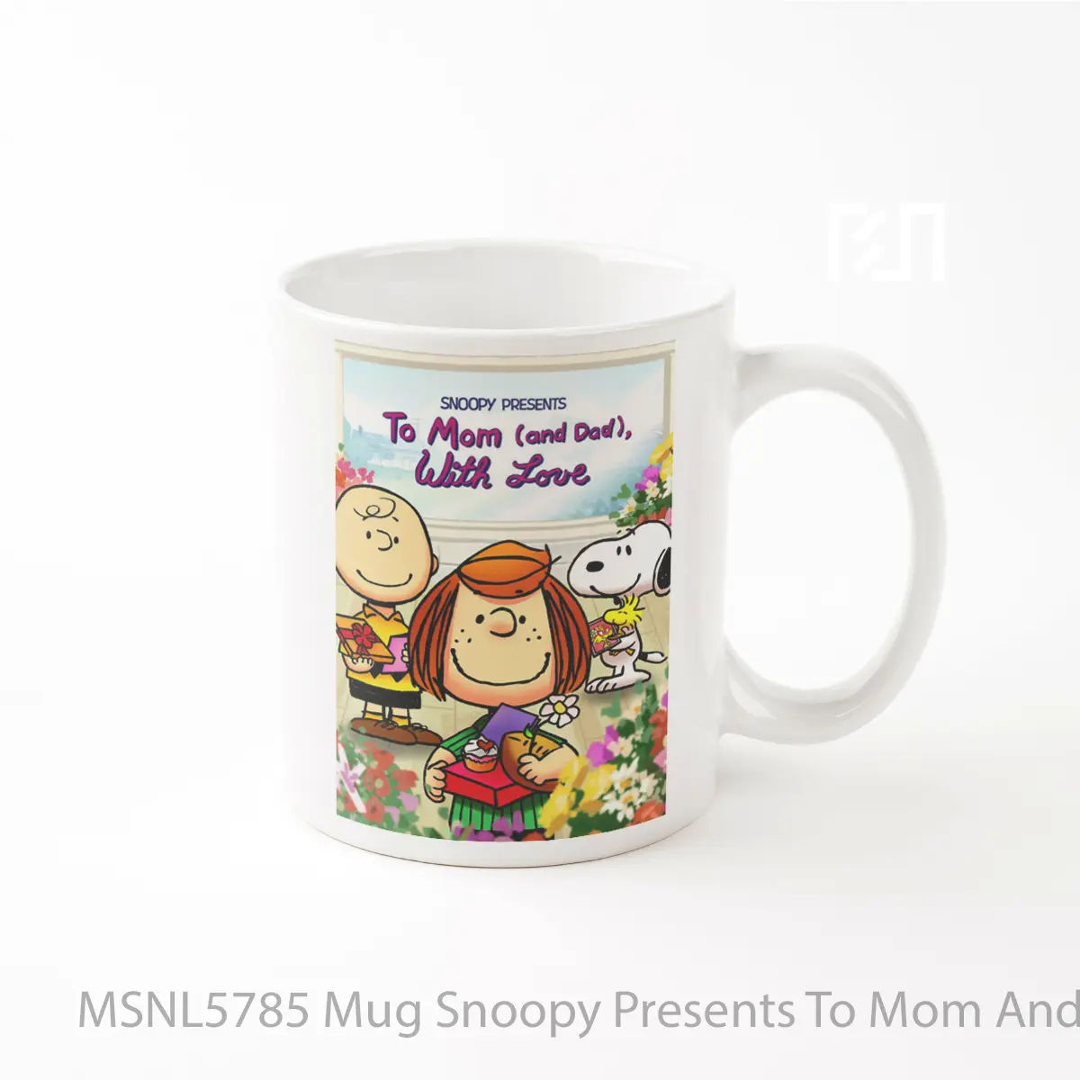 Mug Snoopy Presents To Mom And Dad With Love Gelas Keramik Tema Film MSNL5785