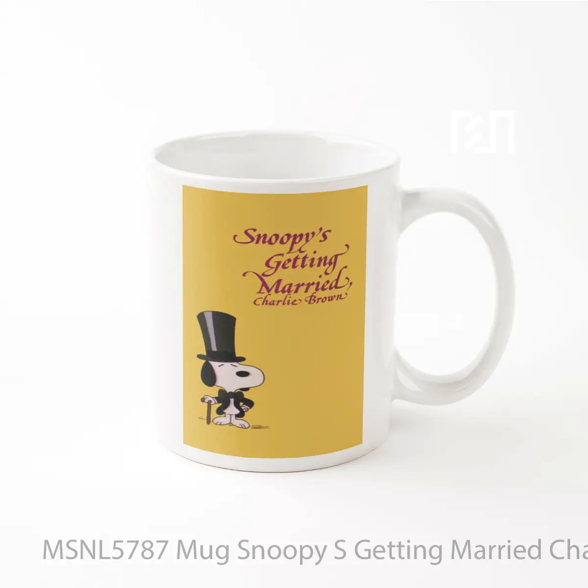 Mug Snoopy S Getting Married Charlie Brown Gelas Keramik Tema Film MSNL5787