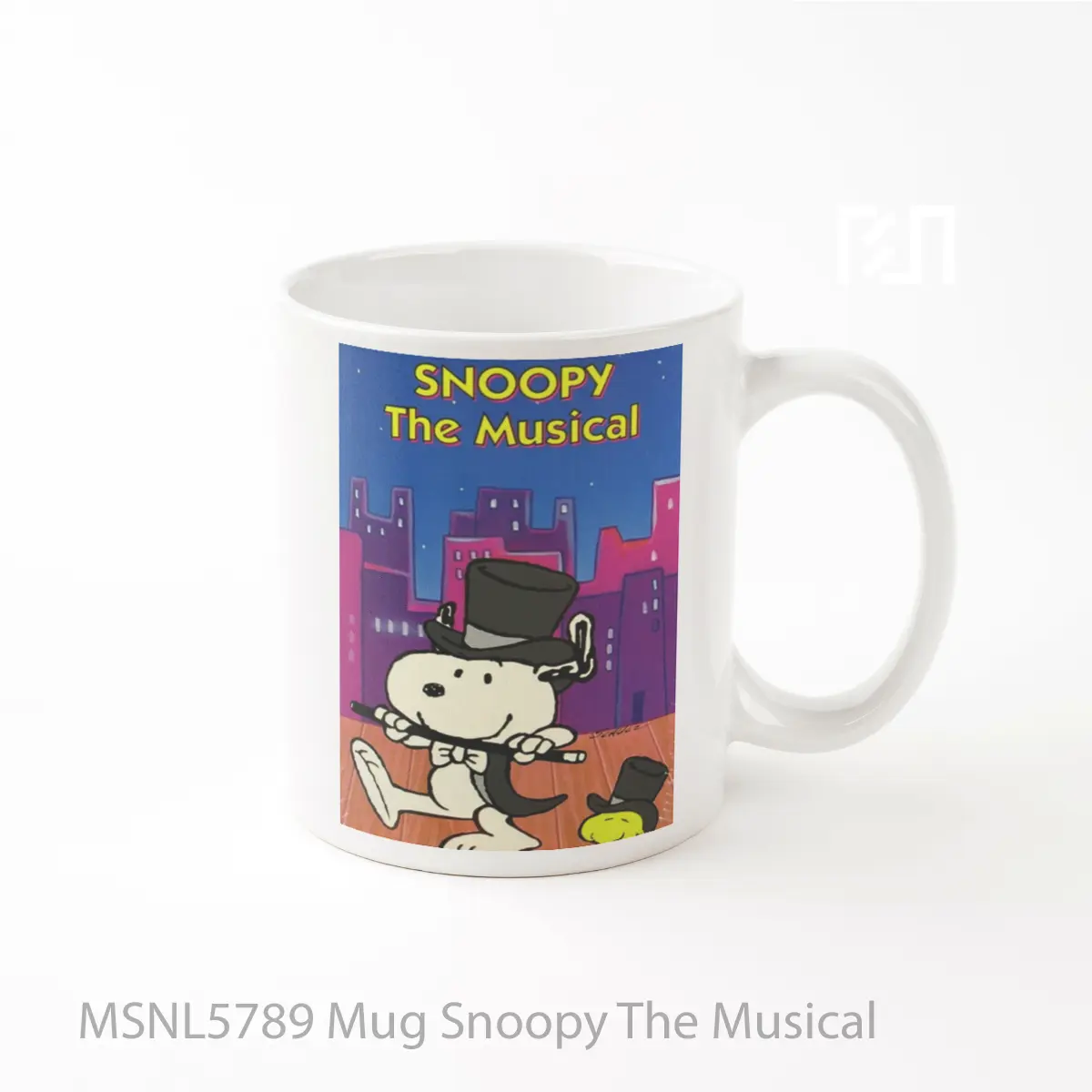 Mug Snoopy The Musical Gelas Keramik Tema Film MSNL5789