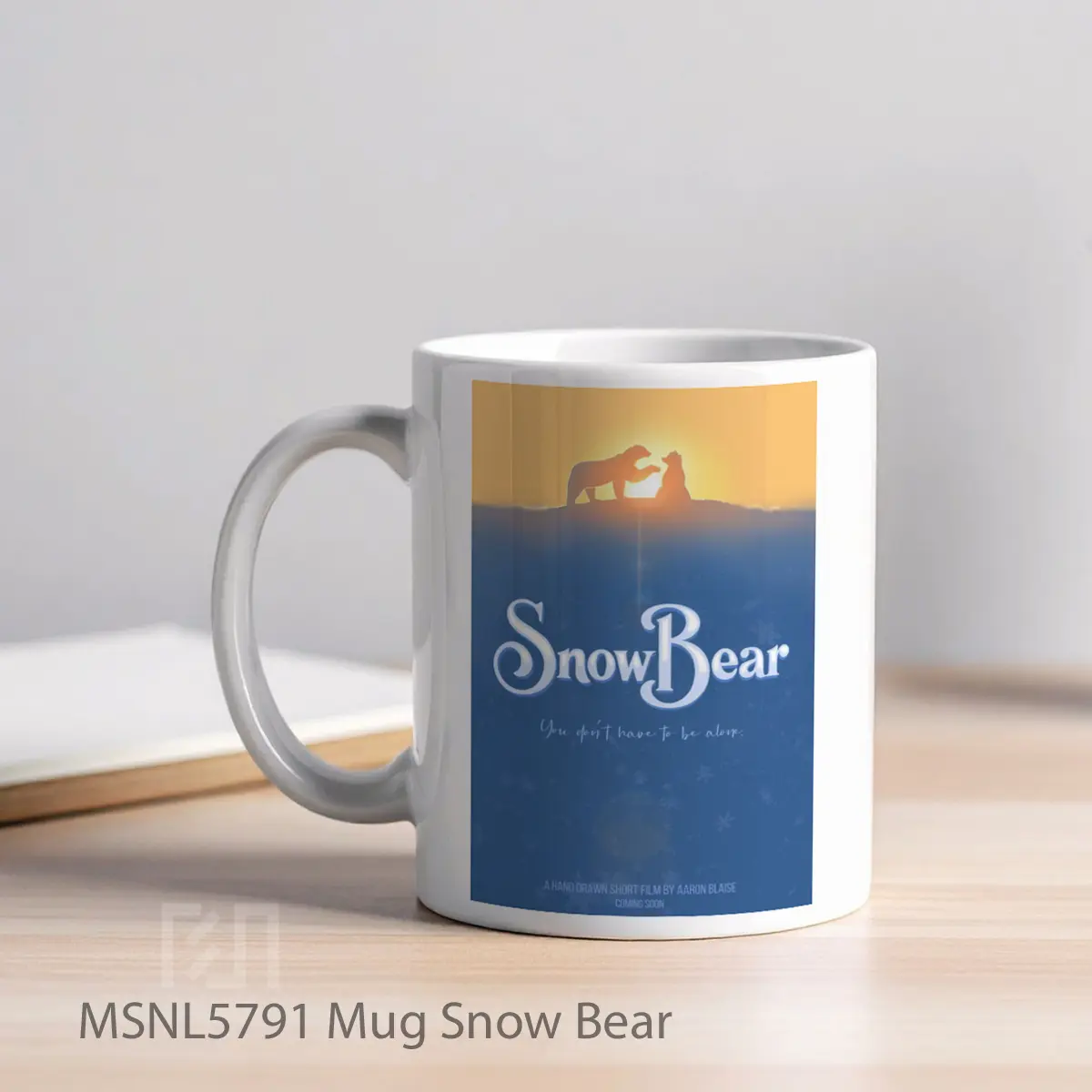 Mug Snow Bear Gelas Keramik Tema Film MSNL5791 - Tampak Kiri