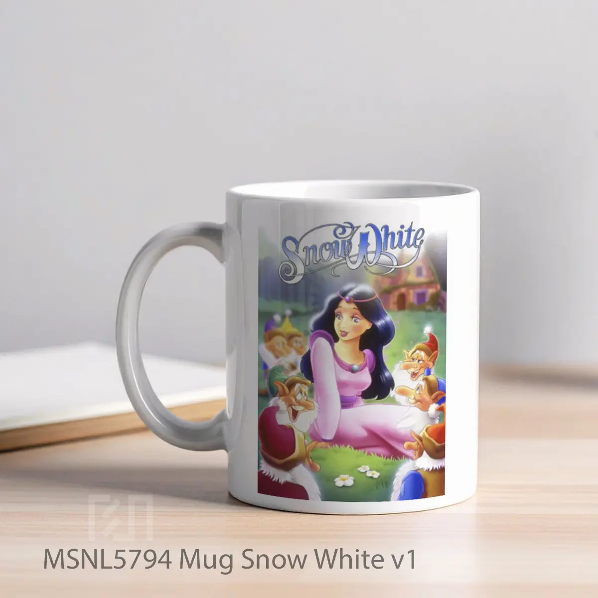 Mug Snow White V1 Gelas Keramik Tema Film MSNL5794 - Tampak Kiri
