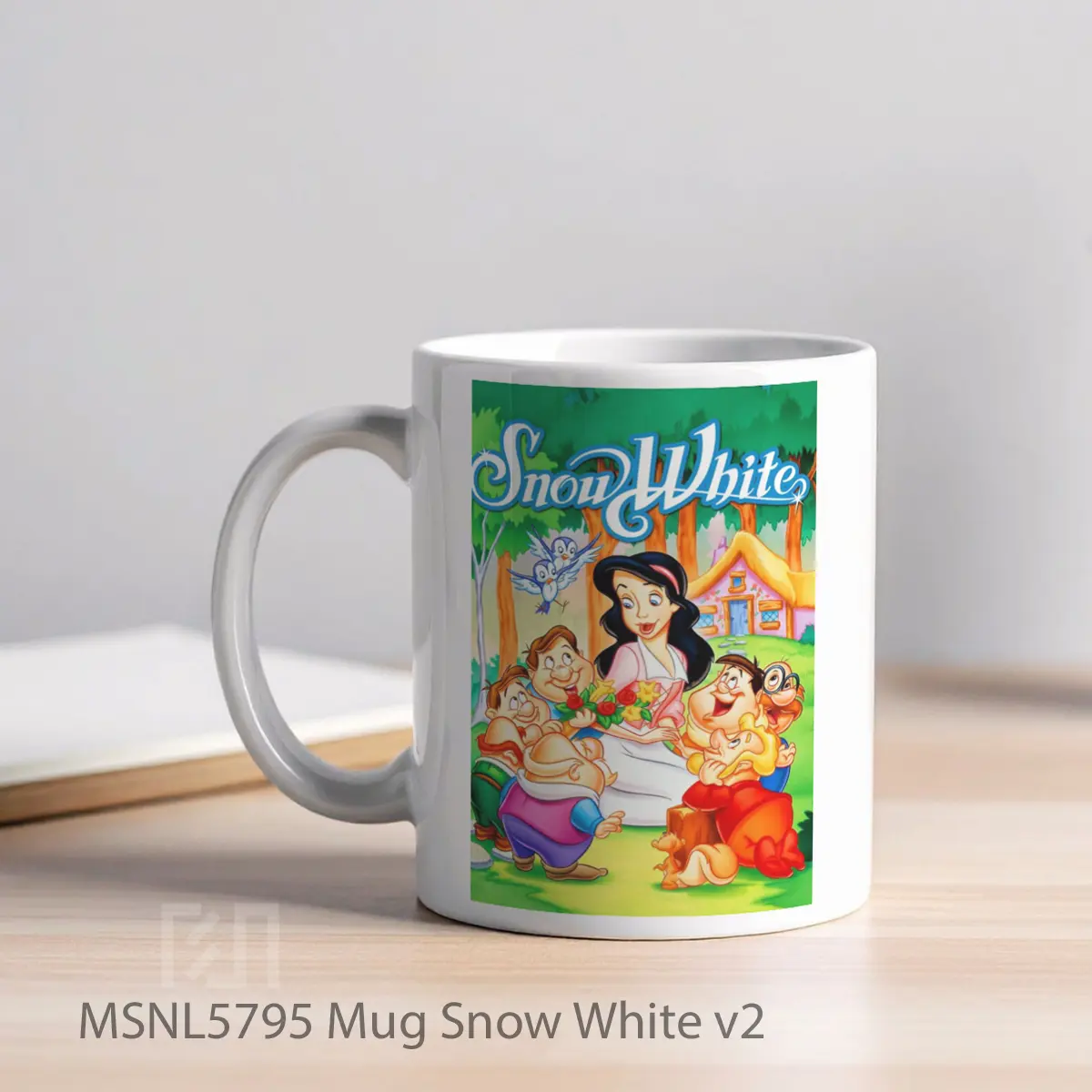Mug Snow White V2 Gelas Keramik Tema Film MSNL5795 - Tampak Kiri