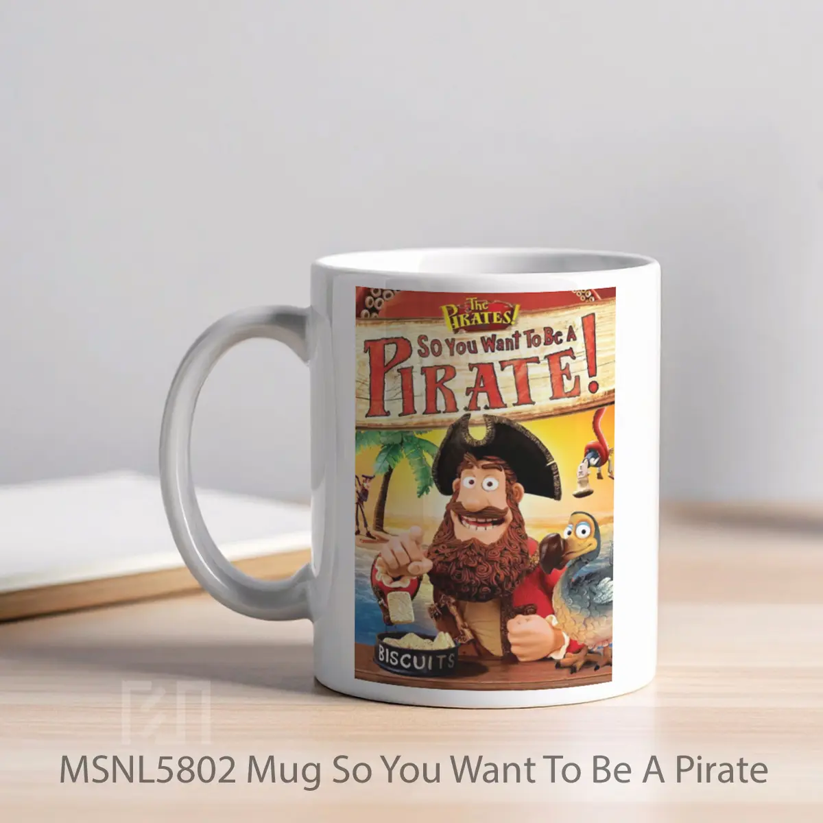 Mug So You Want To Be A Pirate Gelas Keramik Tema Film MSNL5802 - Tampak Kiri