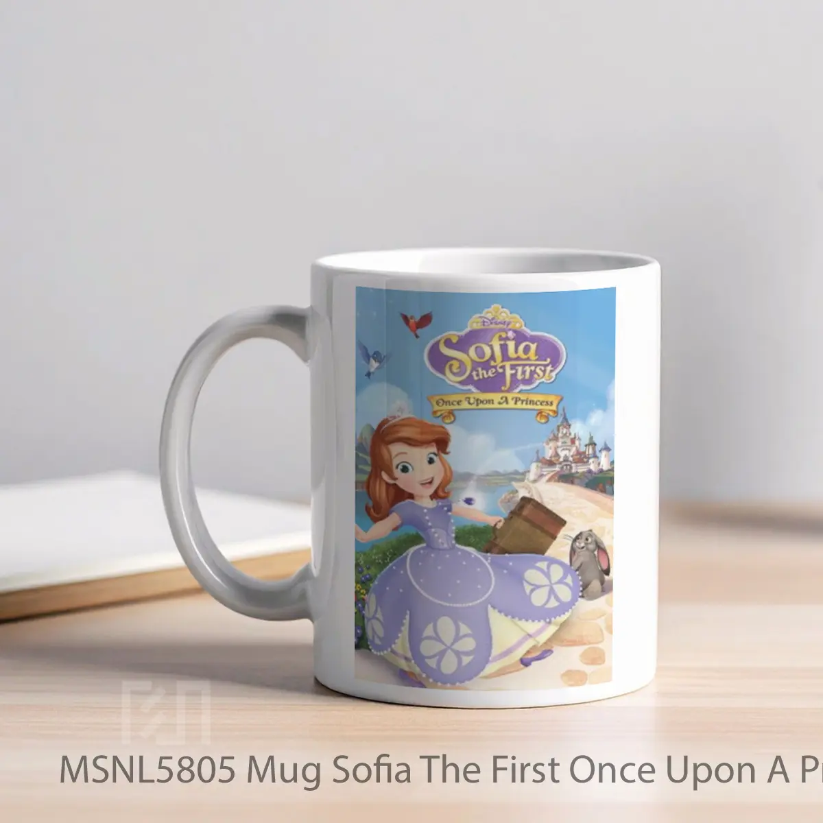 Mug Sofia The First Once Upon A Princess Gelas Keramik Tema Film MSNL5805 - Tampak Kiri