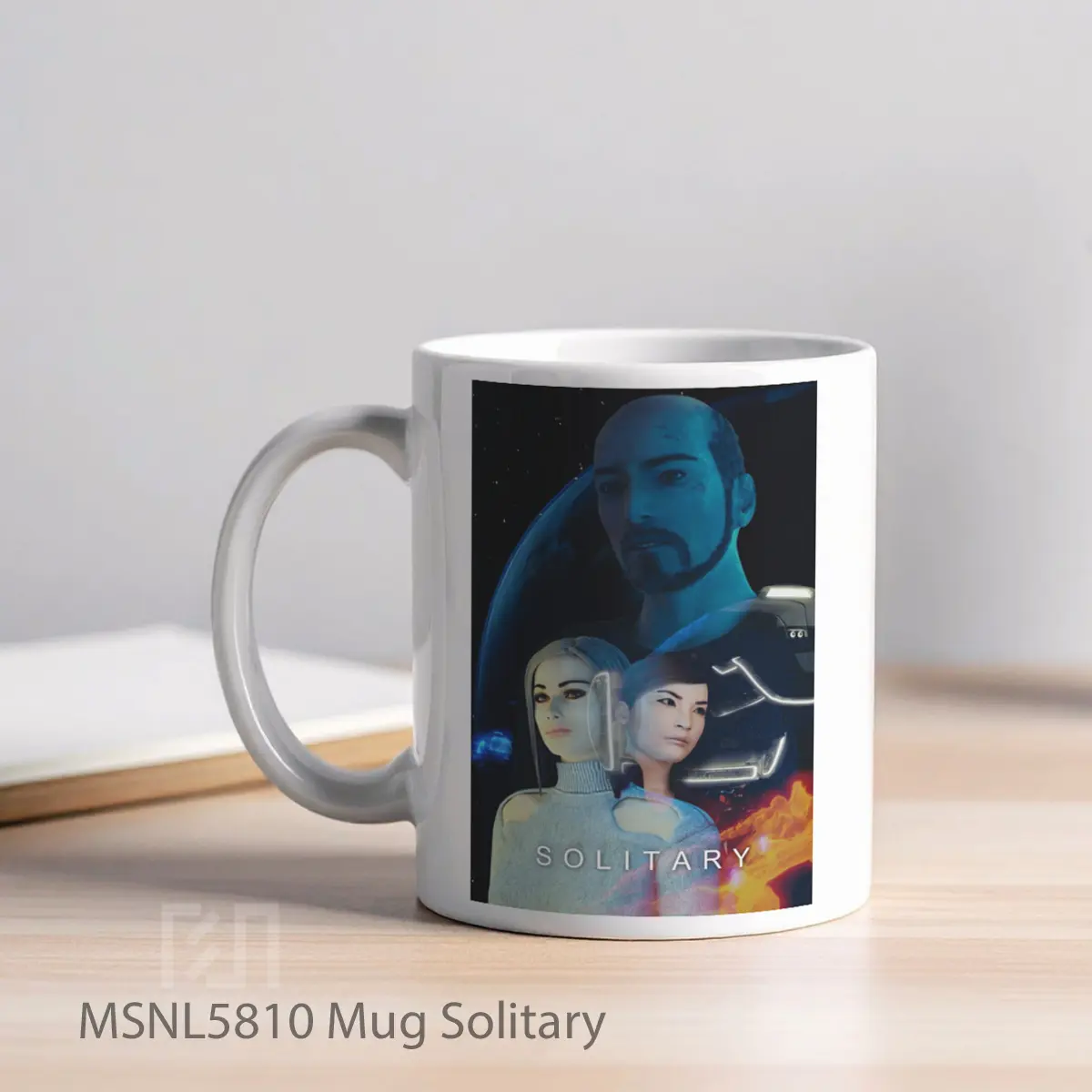 Mug Solitary Gelas Keramik Tema Film MSNL5810 - Tampak Kiri