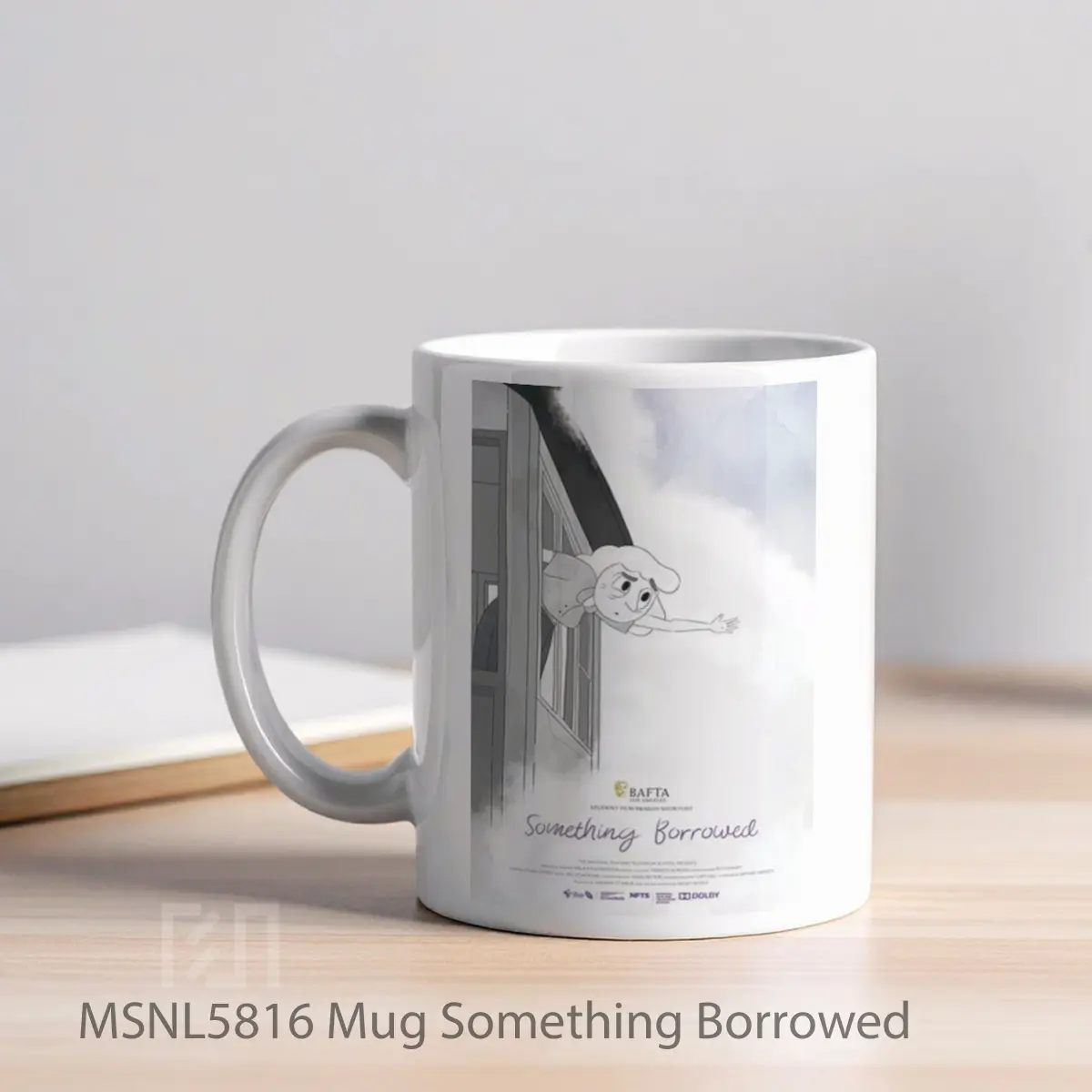 Mug Something Borrowed Gelas Keramik Tema Film MSNL5816 - Tampak Kiri