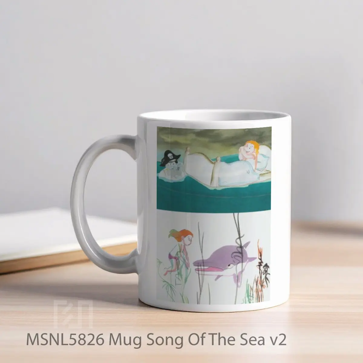 Mug Song Of The Sea V2 Gelas Keramik Tema Film MSNL5826 - Tampak Kiri