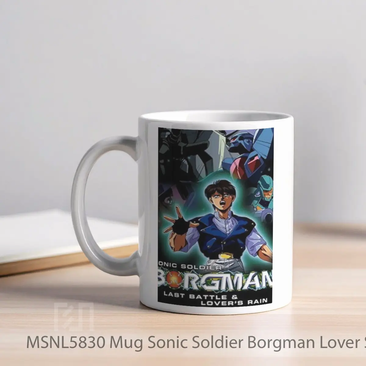 Mug Sonic Soldier Borgman Lover S Rain Gelas Keramik Tema Film MSNL5830 - Tampak Kiri