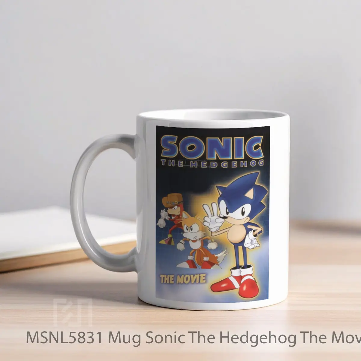 Mug Sonic The Hedgehog The Movie Gelas Keramik Tema Film MSNL5831 - Tampak Kiri