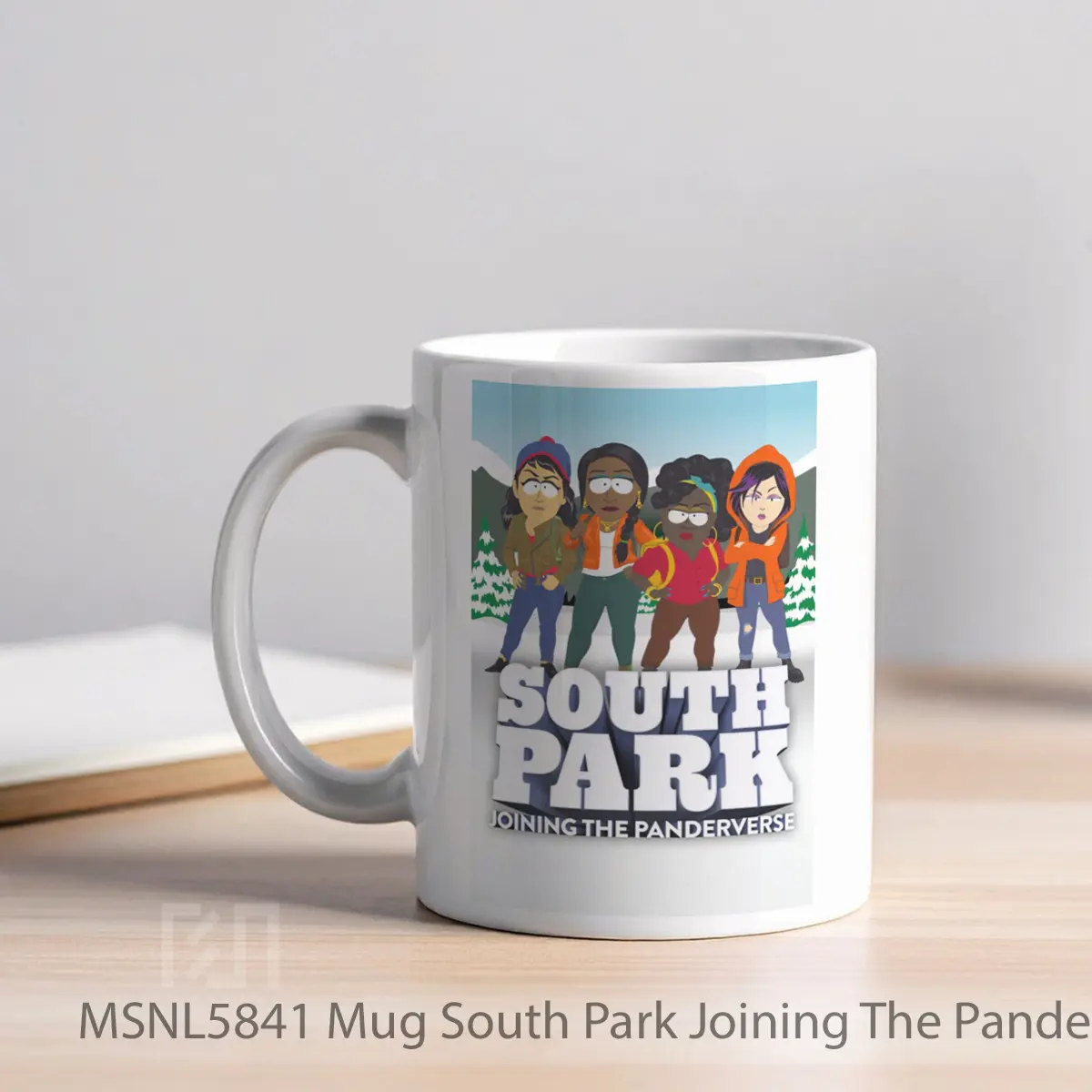 Mug South Park Joining The Panderverse Gelas Keramik Tema Film MSNL5841 - Tampak Kiri