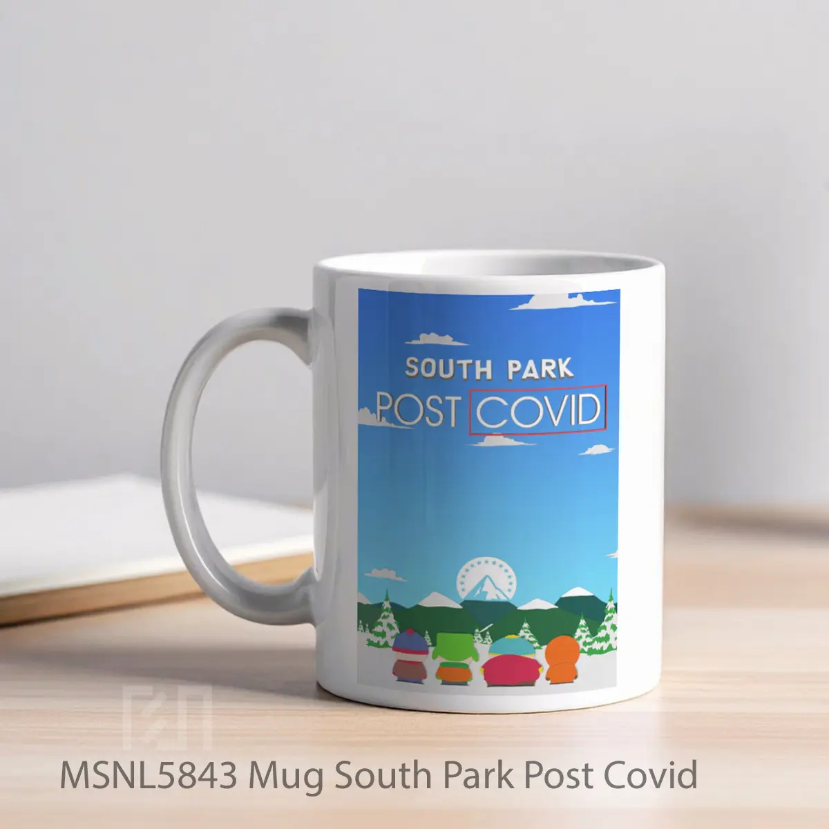Mug South Park Post Covid Gelas Keramik Tema Film MSNL5843 - Tampak Kiri