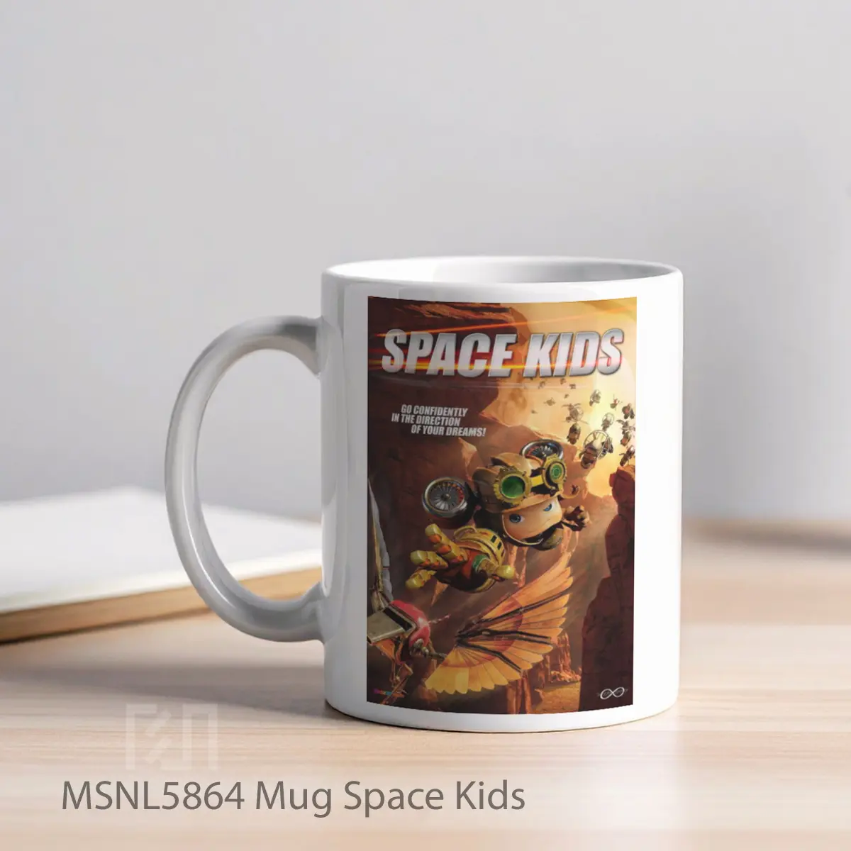 Mug Space Kids Gelas Keramik Tema Film MSNL5864 - Tampak Kiri