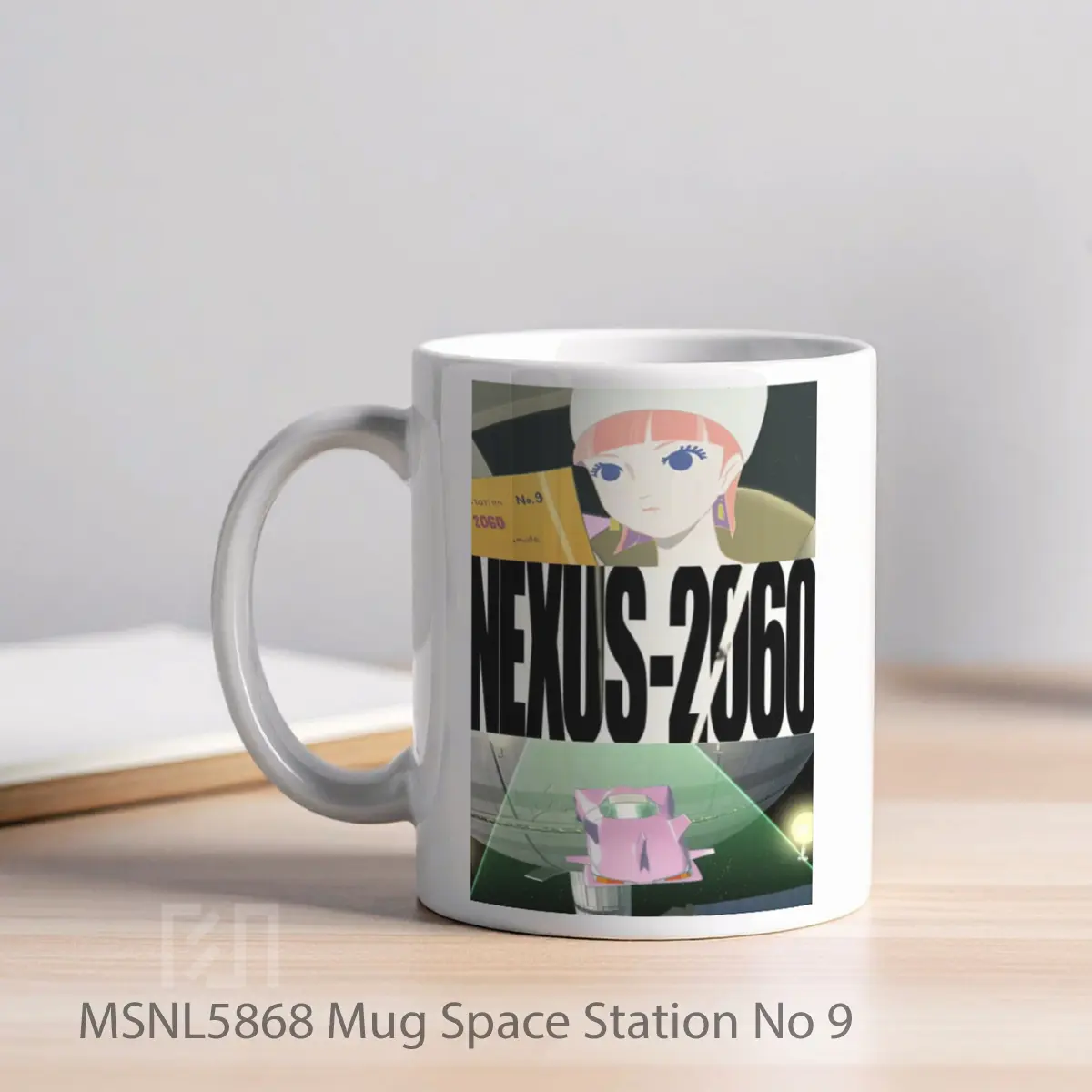 Mug Space Station No 9 Gelas Keramik Tema Film MSNL5868 - Tampak Kiri