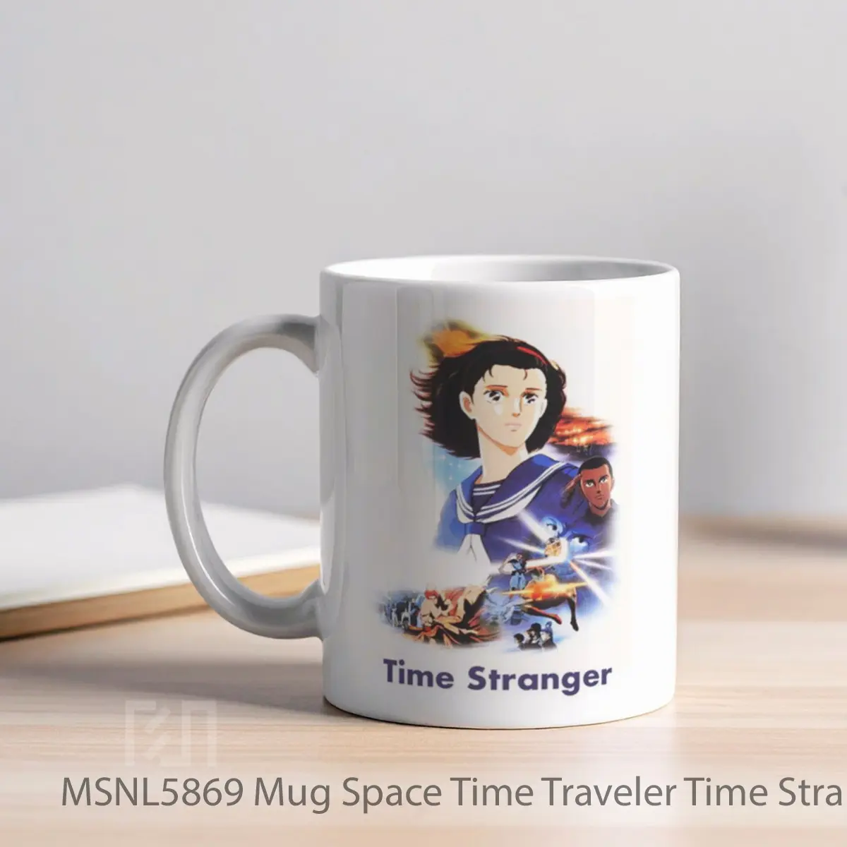 Mug Space Time Traveler Time Stranger Gelas Keramik Tema Film MSNL5869 - Tampak Kiri