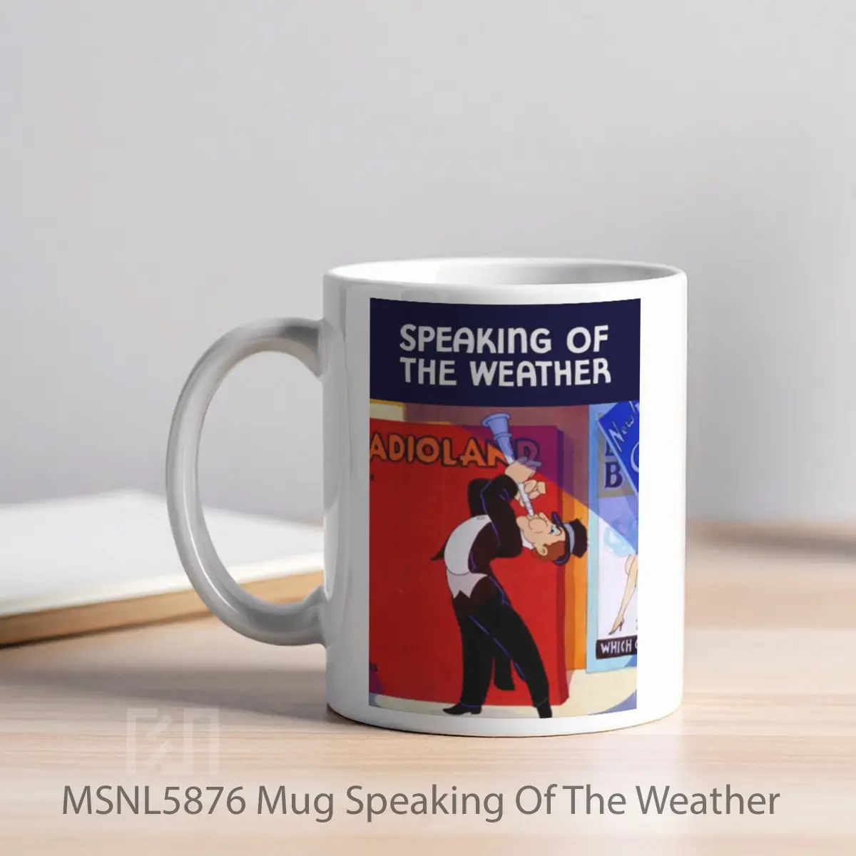 Mug Speaking Of The Weather Gelas Keramik Tema Film MSNL5876 - Tampak Kiri