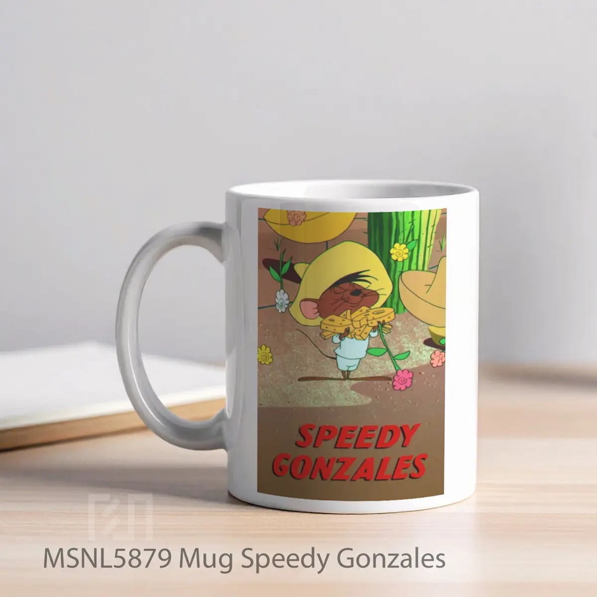 Mug Speedy Gonzales Gelas Keramik Tema Film MSNL5879 - Tampak Kiri