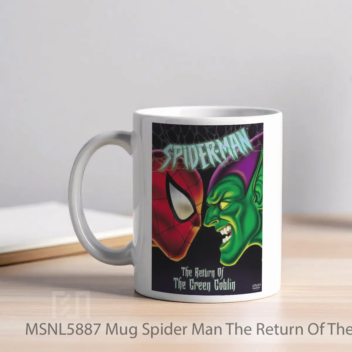 Mug Spider Man The Return Of The Green Goblin Gelas Keramik Tema Film MSNL5887 - Tampak Kiri