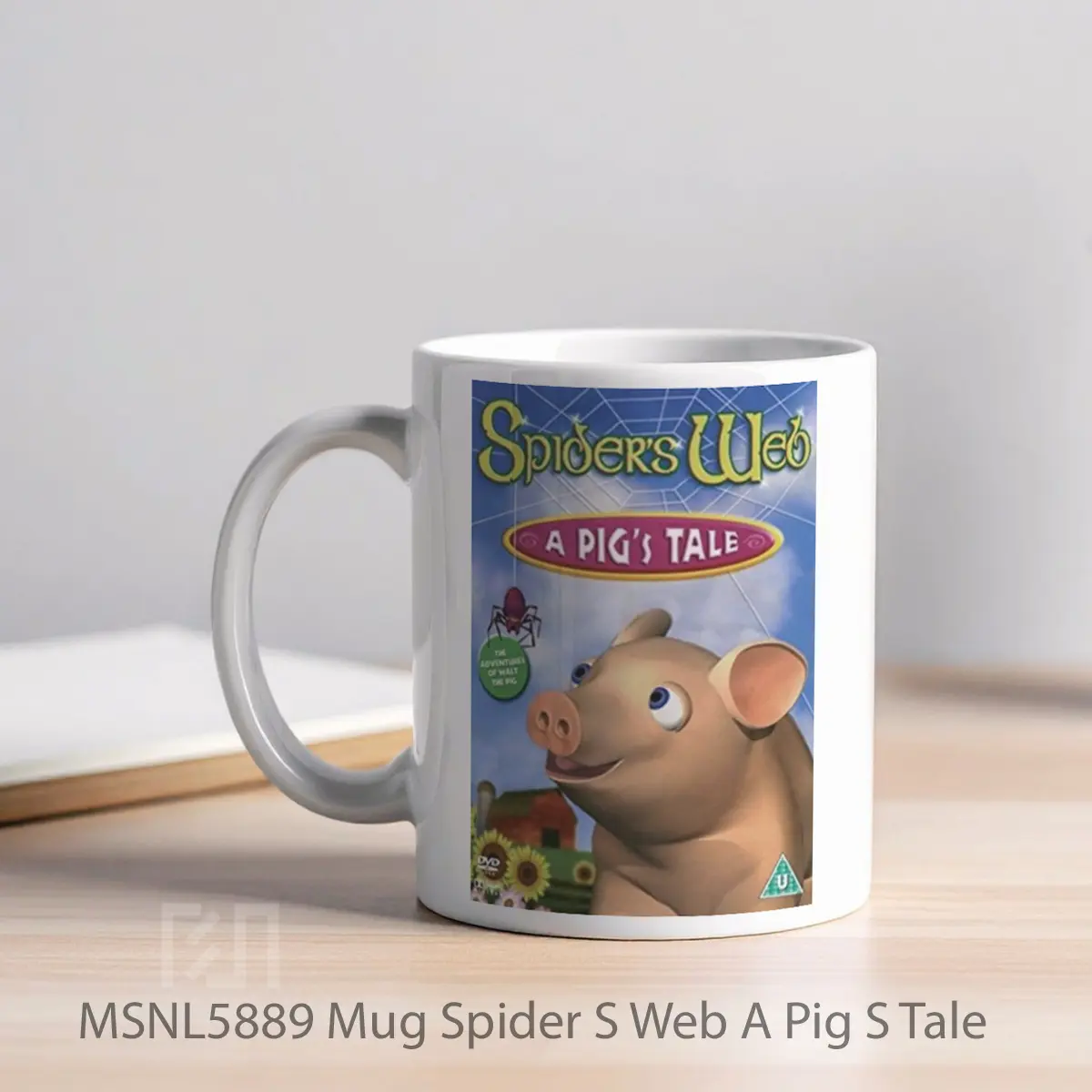 Mug Spider S Web A Pig S Tale Gelas Keramik Tema Film MSNL5889 - Tampak Kiri
