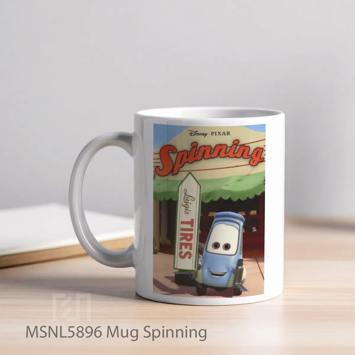 Mug Spinning Gelas Keramik Tema Film MSNL5896 - Tampak Kiri