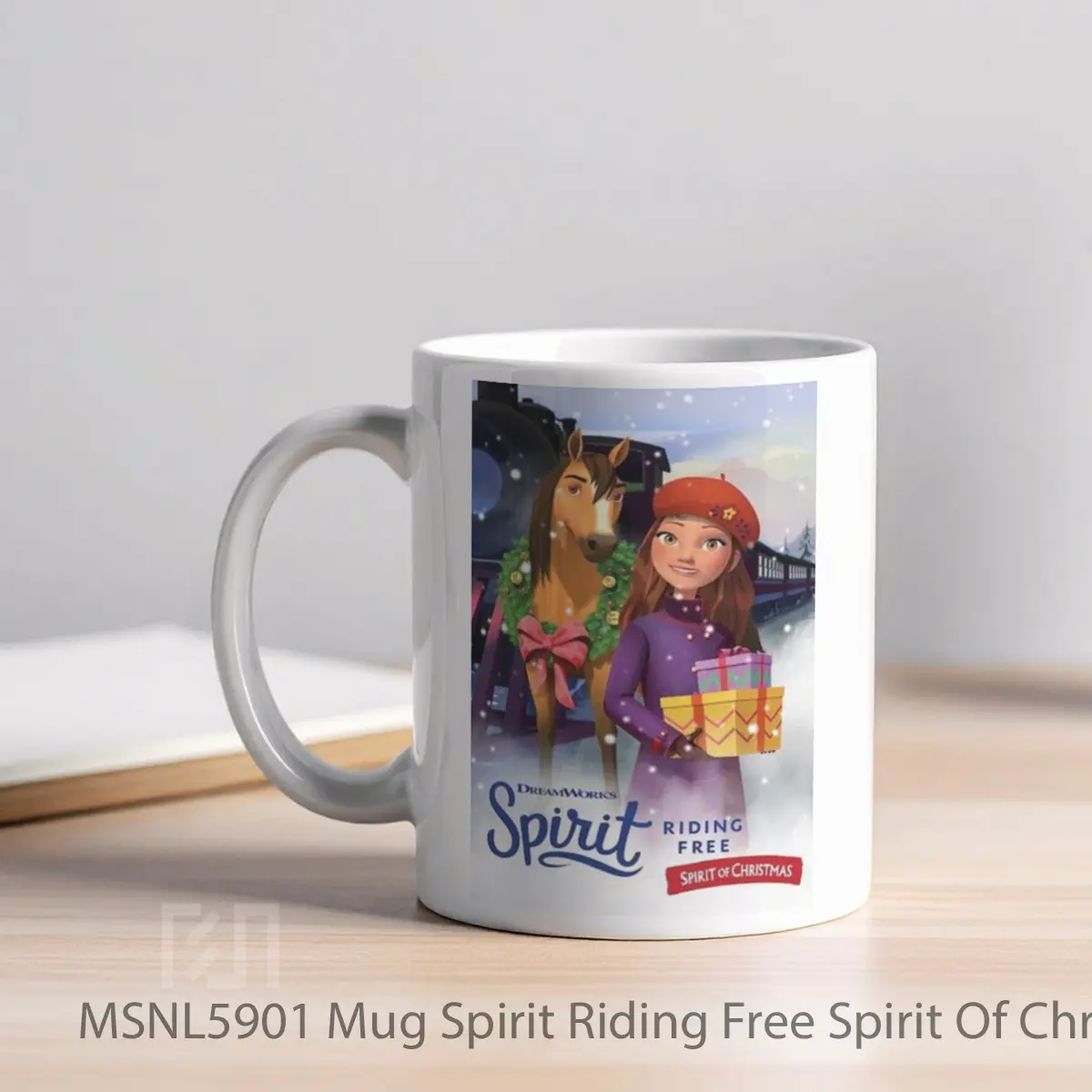 Mug Spirit Riding Free Spirit Of Christmas Gelas Keramik Tema Film MSNL5901 - Tampak Kiri