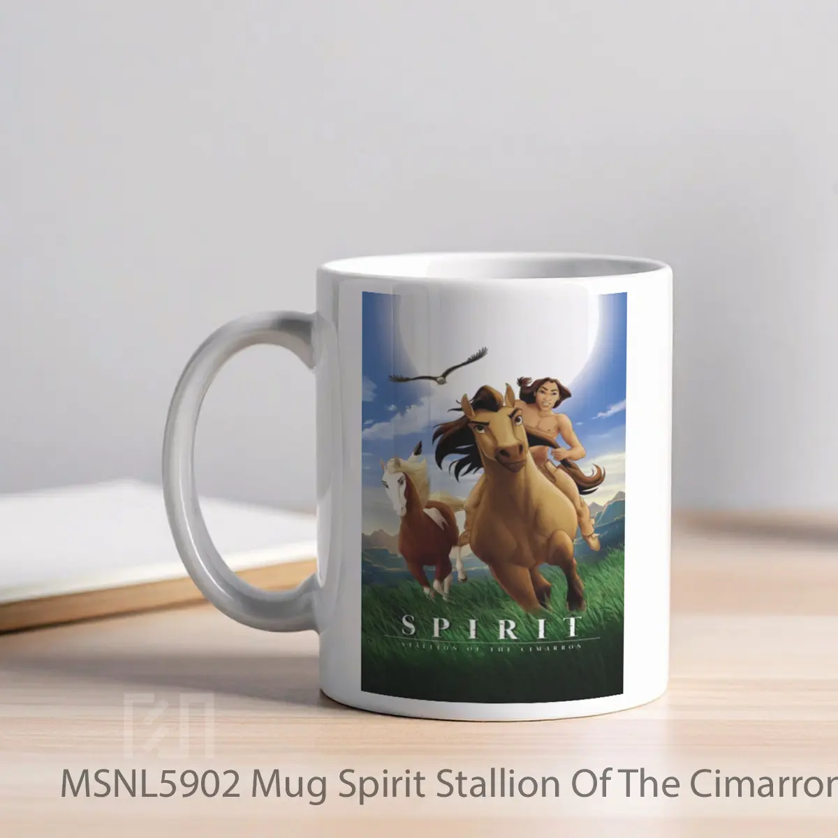 Mug Spirit Stallion Of The Cimarron Gelas Keramik Tema Film MSNL5902 - Tampak Kiri