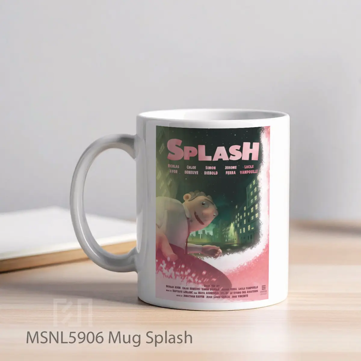 Mug Splash Gelas Keramik Tema Film MSNL5906 - Tampak Kiri