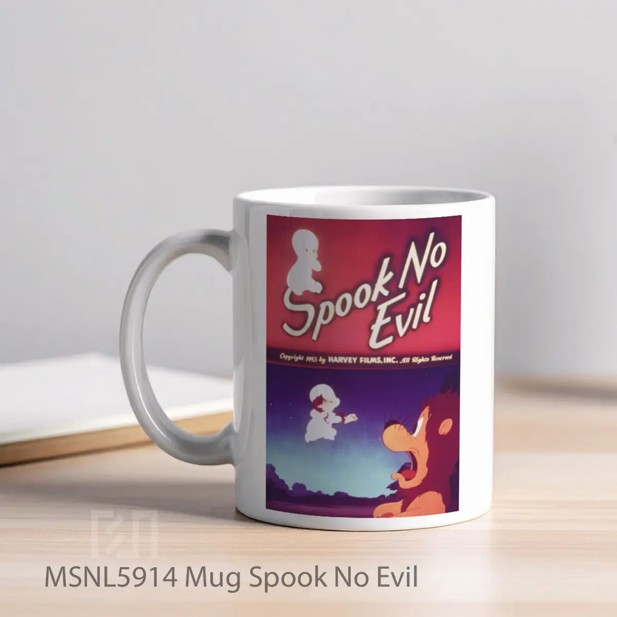 Mug Spook No Evil Gelas Keramik Tema Film MSNL5914 - Tampak Kiri
