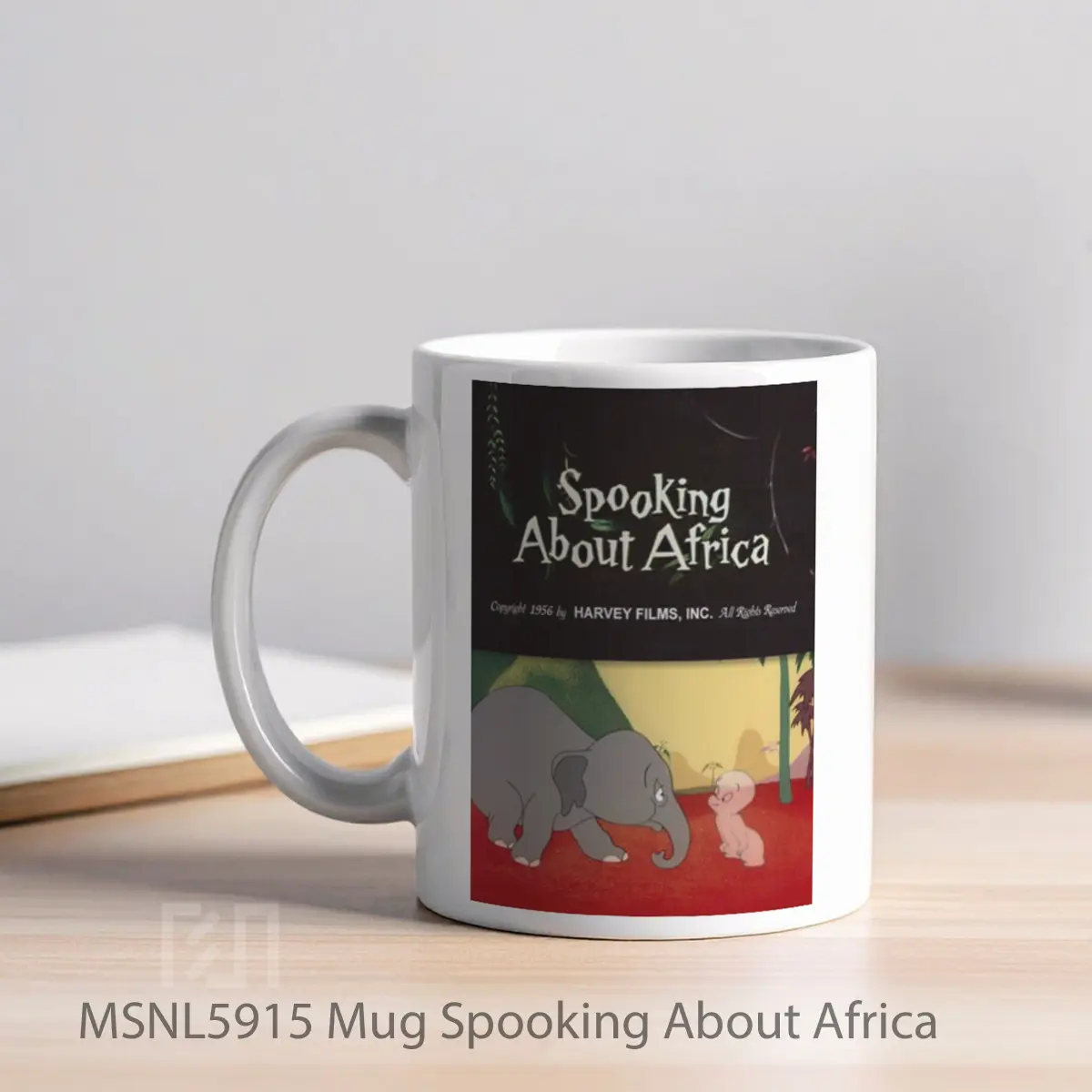 Mug Spooking About Africa Gelas Keramik Tema Film MSNL5915 - Tampak Kiri